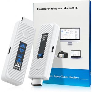 MEVRONISSHOP-Transmetteur HDMI sans Fil Transmission Stable sur 196FT Wireless HDMI Emetteur Recepteur avec &eacute;cran LED Plug & Play Transmetteur from Laptop/PC/Camera (TX) to TV/Monitor/Projector (RX) - Neuf
