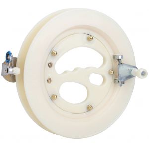 Roue De Cerf-Volant En Plastique Leger Et Durable, Facile A Ouvrir Et A Detacher, Accessoire Pour Cerf-Volant Dynamique (Roue Blanche De 18 Cm, Fil De 200 M) - Neuf
