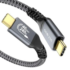 USB4 240W/8K Câble USB C vers USB C Compatible avec Thunderbolt 4/3,Cable USB C vers USB C Charge Rapide & 40Gbps Transmission pour iPhone 15 Pro,Samsung,MacBook Pro,Sony,LG,Hub.(0,3M) - Neuf
