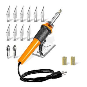 Kit de pyrogravure electrique pour plastique, couteau chauffant, prise americaine - Neuf