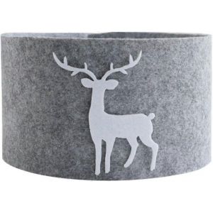 Jupe de sapin de No&euml;l en feutre avec renne, anneau de sapin, tapis de protection pour pied de sapin artificiel, style ferme, pour No&euml;l - Neuf