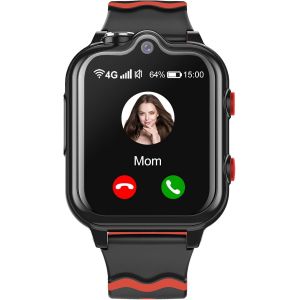 Kyaoayo-Montre Connectée Enfant Garçon Fille Gps 4g Avec Wifi Appel Vidéo Sos 2 Caméras Etanche Sms Réveil Chronomètre Mode Classe Rejeter Inconnu Musique Lecteur Longue Durée De Veille - Neuf