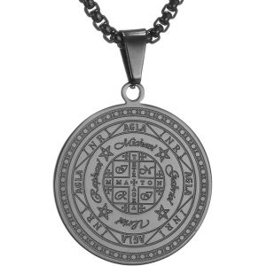 Kal-Collier Talisman De Médaille Sceau Des 7 Archanges Pour Homme Femme Talisman Pentagramme De Salomon Amulette De Protection MagiqueU2026 - Neuf