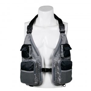 Gilet De Pêche À La Mouche Noir Taille Unique Pêcheur Taille Réglable Unisexe - Neuf