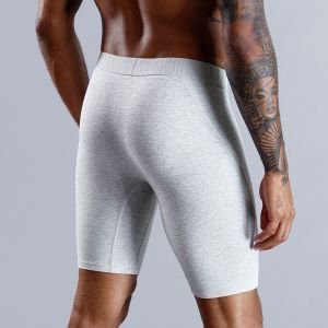 Boxer En Coton Pour Hommes,Sous-Vêtements À Jambes Longues,Short,Grande Taille Et Culotte,Marque De Luxe,Style 2024 -B7 Light Gris-Xxl - Neuf