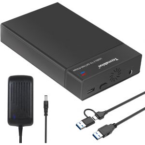 SEPT-Boîtier de Disque 3,5 Dur Externe USB 3.0 Station d'accueil pour 2,5 3,5 Pouces SATA HDD/SSD Jusqu'à 22TB, avec Alimentation 12V/3A, Câble USB A/C, Soutien UASP Jusqu'à 6 Gbit/s (TCC-S8) - Neuf