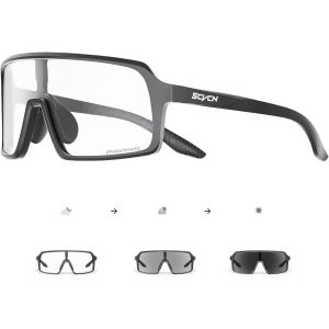 Lunette De Cyclisme Photochromique Homme Femme Lunette V&eacute;lo Route Tr90 Cadre Lunette Vtt Transparente Lunette Cycliste Anti-Uv400 Lunette De Soleil Sport Running Conduite Course[Z2039] - Neuf