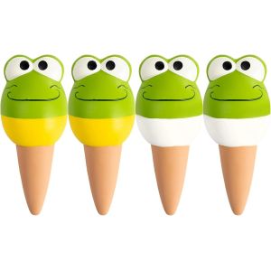 4 Pack Arrosage Plante Interieur,Oyas a Planter Terre Cuite Extérieur,Ollas Terre Cuite,OYA Arrosage,Arrosage Jardinière,Pot en Terre Cuite -Forme de Grenouille - Neuf