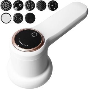 Appareil De Massage &Eacute;lectrique Anti-Cellulite Avec 8 Embouts Interchangeables, 9 Niveaux De Vibration Pour &Eacute;paules, Taille, Ventre, Fesses, Jambes - Neuf