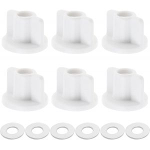 6 sets Kit de Rondelles d'&eacute;crou Arri&egrave;re de Si&egrave;ge de Toilette Filetage M6 Fixation Inf&eacute;rieure Si&egrave;ge de Toilette Mat&eacute;riel de Toilette pour Charni&egrave;res de Si&egrave;ge de Toilette &agrave; Montage Sup&eacute;rieur - Neuf