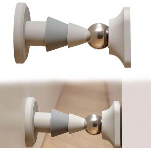 ChenQuanSarl-Butee De Porte Magnetique, Arret De Porte Magnetique, Bloc Porte Aimanté Sans Perçage, Stop Porte, Butoirs De Porte En Silicone Pour Portes De Placard Cuisine Salle De Bain Bureau (Gris) - Neuf