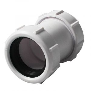 Pack de 2 Droites PVC Connecteurs à Compression Baignoire, Évier, Bac à Douche, Salle d'eau - Neuf