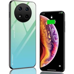 Kal-Coque Pour Honor Magic 7 Lite 5g / Honor X9c, Housse Étui Avec Cadre En Silicone Souple Et Panneau Arrière En Verre Trempé Intégré, Couleur Dégradée, Case Cover Bumper Antichoc, 06 - Neuf