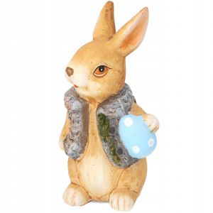 KADAX Figurine de lapin de P&acirc;ques avec ?uf, c&eacute;ramique - Neuf