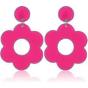 Boucles D'oreilles Fleur Acrylique Des Ann&eacute;es 60 Des Ann&eacute;es 70 Fleur Boucles D'oreilles Boucles D'oreilles Fleur R&eacute;tro Boucles D'oreilles Marguerite Boucles D'oreilles Florales Creuses Mignonnes Bonne - Neuf