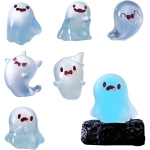 MEVRONISSHOP-20 Pi&egrave;ces Mini Figurine Fant&ocirc;mes, Mini Lumineuses en R&eacute;sine, Lumineux en R&eacute;sin, pour D&eacute;coration de Jardin, D&eacute;coration de Maison, D&eacute;coration de Micro Paysage, D&eacute;coration de Maiso - Neuf