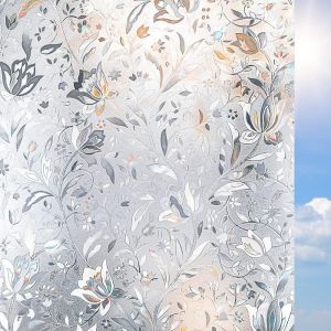(45x300cm) Autocollants Décoratifs 3d En Vinyle Pour Fenêtre En Verre Semi-Privé Anti-Uv Pour Tulipes Bureau Maison Cuisine - Neuf