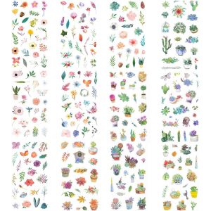 Lot De 12 Autocollants Pour Livres, Fleurs, Vintage, Scrapbooking, Plantes, Nature, Pour La Fabrication De Cartes, Journal, Bouteilles D'eau, Bricolage, Décoration - Neuf