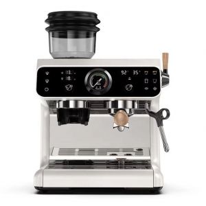 PSH7B-EU Semi-automatic Coffee Grinder with 20Bar Dual Boiler System, 58mm Grounding Hammer, 30-grit setting, 250g Bean Storage, Dual-Cup Extraction for Cappuccino and American/Italian Espresso - Neuf