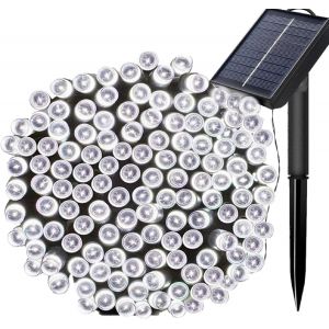 JGD-Guirlande lumineuse solaire d'ext&eacute;rieur - &Eacute;tanche - 8 modes - D&eacute;coration de jardin pour arbre, terrasse, jardin, cour, maison, mariage, f&ecirc;te - Neuf