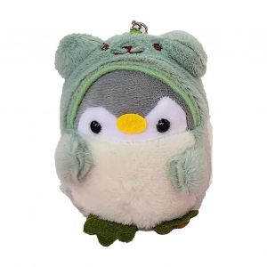Pingouin mignon porte-cl&eacute;s Mini mignon pingouin en peluche dans le costume d'ours habill&eacute; jouets en peluche porte-cl&eacute; pour les gar&ccedil;ons filles - Neuf