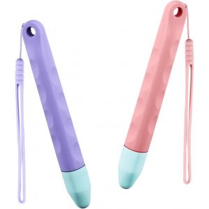 Lot de 2 stylets universels pour tablette tactile pour enfant - Violet et rose - Compatible avec toutes les montres intelligentes et tablettes - Neuf