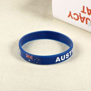 Bracelet En Silicone Pour Femme Et Homme, Motif Drapeau National, Pour La Coupe Du Monde (Australie) - Neuf