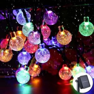 Guirlande Solaire - Multicolore - 6.5M - 30LED - IP65 Etanche - 8 Modes d'éclairage - Neuf