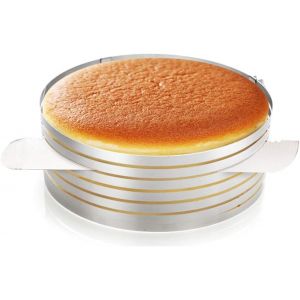 Jexnovashop-Trancheur &Agrave; G&acirc;teau En Mousse, Couche G&acirc;teau Trancheuse, Ensemble De Coupe-G&acirc;teau R&eacute;glable En Acier Inoxydable, Id&eacute;al Pour Cr&eacute;er Et D&eacute;corer G&acirc;teaux - Neuf