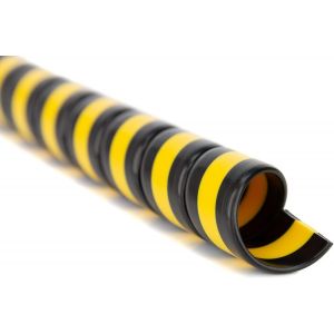 MEVRONISSHOP-Duo Protection en Spirale Flexible pour Tuyau hydraulique &Oslash; 32 mm, Gaine de Protection de c&acirc;ble pour regrouper Les tuyaux, Noir et Jaune, Longueur de 5 m&egrave;tres - Neuf