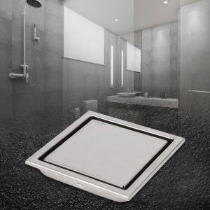 HJLIAN Drain de sol de douche en acier inoxydable Drain de salle de bain Drain de sol invisible a fuite carree - Neuf