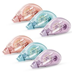 Lot De 6 Rouleaux De Colle Double Face 6 Mm X 6 M Accessoire De Bricolage Adh&eacute;sif Pour Scrapbooking,Album Photo,Fabrication De Cartes,Portable Multicolore Autocollant Pour Journal - Neuf