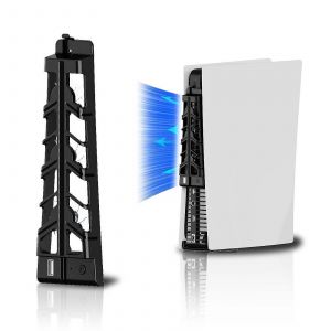 Ventilateur De Refroidissement Ps5 Refroidisseur Ps5 Avec Syst&egrave;me De Refroidissement Externe Avec Lumi&egrave;re Led Et 3 Ventilateurs &Agrave; Grande Vitesse Pour Console Ps5 Digital & Disc Edition - Neuf