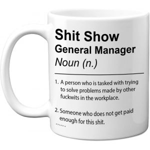 Eryi-Sh*T Show Mug Pour Directeur Général De La Part D'un Collègue Ami Grossier En Céramique 325 Ml Passe Au Lave-Vaisselle - Neuf