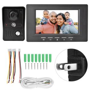 Interphone video LCD TFT 7 pouces, kit de sonnette, 700 lignes TV, vision nocturne, US 100-240 V - Neuf