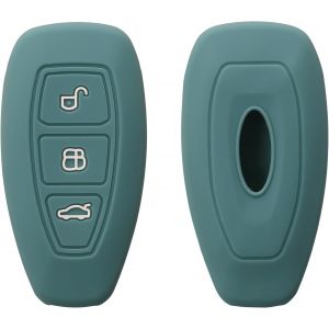 ERYI-Accessoire Clé De Voiture Compatible Avec Ford Keyless Go 3-Bouton - Coque En Silicone Souple Pour Clef De Voiture Arctic Night - Neuf