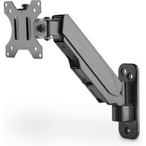 WHIY-Support Mural Pour Écran Avec Vérin À Gaz-Pour Écrans 17-32""-Charge Max. 8 Kg-Vesa 75X75 & 100X100-Pivotant,Inclinable,Rotatif Et Réglable En Hauteur-Noir - Neuf