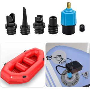 Letnerny-Convertisseur De Valve De Pompe À Air, Adaptateur De Pompe À Pagaie, Adaptateurs De Pompe À Air Universels Pour Bateau Gonflable, Planche De Stand Up Paddle (Bleu) - Neuf