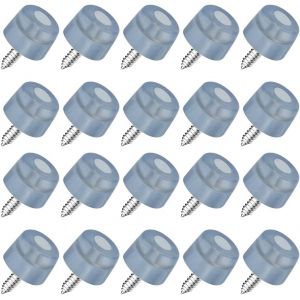 20 x Rubber Screw-On Chair Legs, 20 x 18 x 14 mm, Non-Slip Furniture Jack Feet Feet Pads Anti-Vibration Feet with Screws for Furniture Cabinets, Offices, Tables and Sofas - Neuf