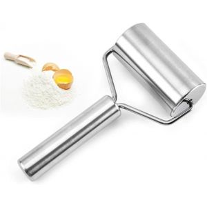 Stainless Steel Rolling Pin,Small Metal Rolling Pin Anti-Rust Perfect Baking Accessory for Fondant,Pizza,Cake,Pasta Dough and Shortcrust Dough - Neuf