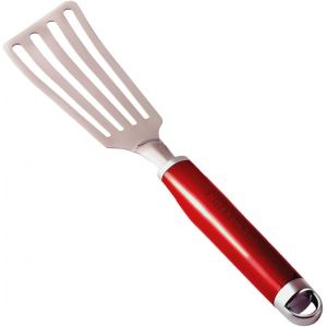Eryi-- Pelle À Poisson À Trous En Inox, Souple Et Maniable - Couleur Rouge Cerise - Neuf