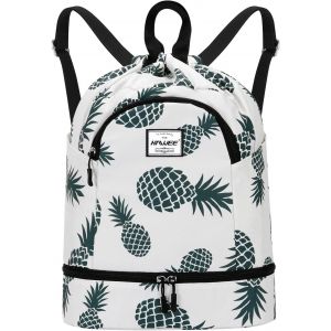 RFCBC-Étanche Sac à Dos à Cordon Grand Sacs de Sport à Cordon de Serrage Sac à Dos Unisexe pour Femme Hommes Voyage Vie Quotidienne Plein Air Yoga Natation Plage, L, Ananas #4 - Neuf