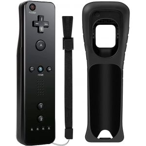 Manette Wii,Wii T&eacute;l&eacute;commande,T&eacute;l&eacute;commande De Jeu De Compatible Avec Nintendo Wii/Wii U,Avec &Eacute;tui En Silicone Gratuit Et Dragonne - Neuf