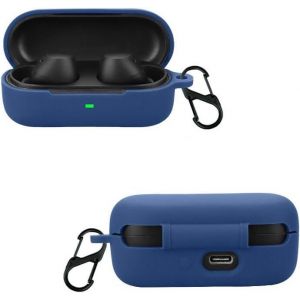 &Eacute;tui Compatible avec Sony WF-C510, &Eacute;tui en Silicone Souple, avec Clip en Forme de D, &Eacute;tui de Protection pour Sony WF-C510-Bleu - Neuf