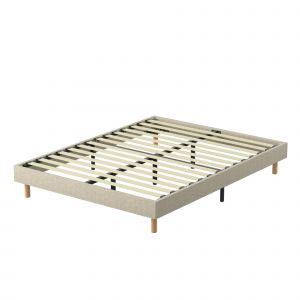 Sommier tapissier 140x200cm, 14 lattes, 9 pieds Hauteur du cadre 29 cm - Neuf