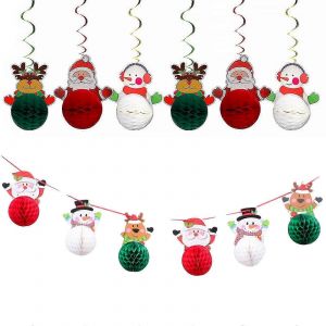 2 Ensembles De Pendentif En Papier De Noël Pendentif De Décoration Créative De Noël - Neuf