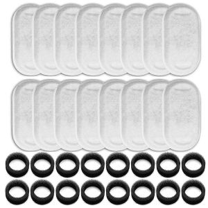 Lot De 16 Filtres De Rechange Pour Fontaine &Agrave; Eau Pour Chat De 108/3,2 L Et 67 Oz/2 L Avec 16 Filtres - Neuf
