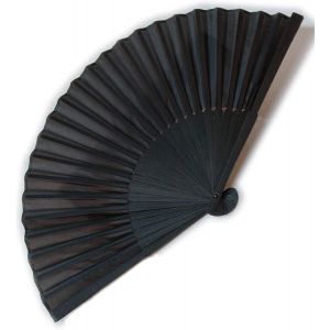 Kalanka-Petit Ventilateur Pliable Portable, Noir En Soie, Éventail À Main Traditionnel Pour Mariage/Photographie/Spectacle/Cadeau/Décoration, Ventilateur Manuel Pliable - Neuf
