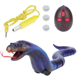 Cobra telecommande, langue telescopique avec ouf de serpent, jouet farfelu a chargement USB (violet) - Neuf