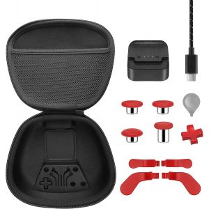 Pack Complet De Composants Pour Manette Xbox Elite Series 2 Xbox Elite 2 Accessoires Avec Étui De Transport, 4 Baguettes, 4 Pagaies, Station De Charge Et 1 Outil De Réglage (Rouge) - Neuf